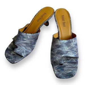 Y2k blue snake mules